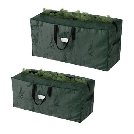 HASTINGS HOME Hastings Home Set of 2 Christmas Tree Storage Bag for 7.5-feet Artificial Trees/Decorations (Green) 851947CGG